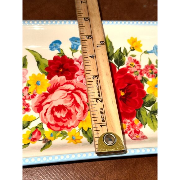 The Pioneer Woman Floral Ceramic Serving Tray 14" Long - Picture 6 of 7